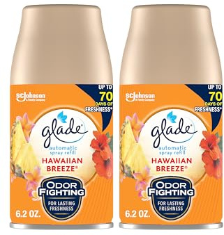 Glade Automatic Spray Air Freshener Refill, Hawaiian Breeze, 2 Count