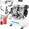 VEVOR Druckluft Kompressor 9L, 550W Silent Flüsterkompressor mit 58 dB, Ölfrei Luftkompressor 4 CFM Abgasvolumen 230 V 50 Hz mit Eingebautem Abluftventilator