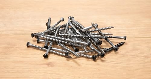 Wovar Vis bardage noire inox 5 x 80 mm Torx 25 avec pointe anti-fendage - Boîte 100 Pièces