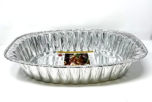 Professional Class- Voted No.1 for Quality Aluminium Roasting Baking Tray Large Disposable Foil Broiling Cooking Food Storage & More - 45.5 cm x 36.5 cm x 8.6cm