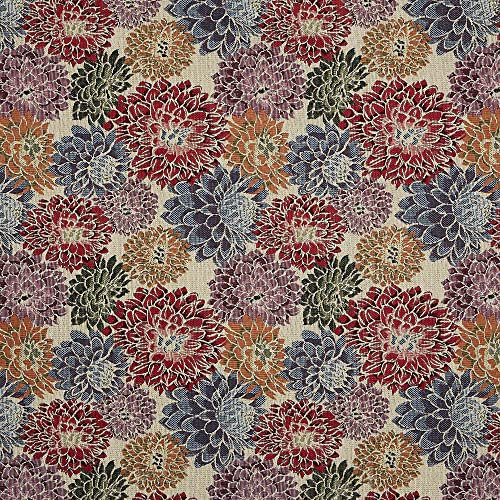 Kt KILOtela - Tela por Metros de Tapicería, Jacquard Gobelino, Tapizar, Decoración, Ancho 280 cm, Largo a Elección de 50 en 50 cm | Mirencio Floral - Multicolor