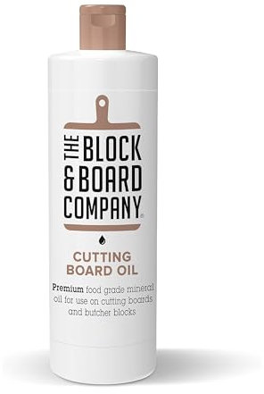Specialist Chopping Board Oil by The Block & Board Company - Food Grade Mineral Oil for Cutting Boards and Butcher Blocks - Cleans, Seals & Hydrates - Colourless, Odourless, Tasteless 250ml
