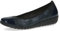 CAPRICE Women's Ballet Flats Wedge, Navy Nappa, G Width, 6 UK