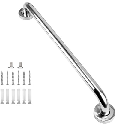 YF Barra de Agarre para Baño, Asidero de Seguridad Antideslizante de Acero Inoxidable, 50 cm Agarradera Resistente para Ducha, Bañera, Inodoro, Cocina y Escaleras, Uso Interior y Exterior