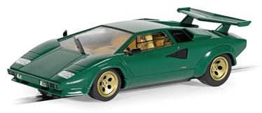 Scalextric C4500 1:32 Lamborghini Countach Met. Green HD - Slotcar, Rennbahn, Auto für Rennbahn, Rennbahnauto, Rennbahn, Kinderspielzeug, Zubehör für Rennbahnen