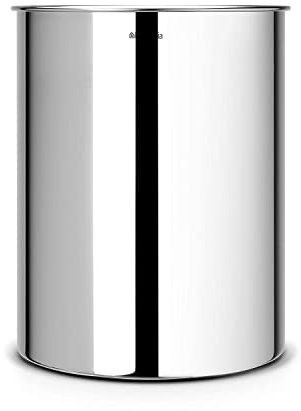 Brabantia 181467 Classic Waste Paper Bin, 15 Litre - Brilliant Steel
