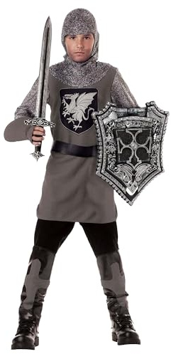 California Costumes Kid's Valiant Knight Costume Medium (Sizes 8-10) Gray
