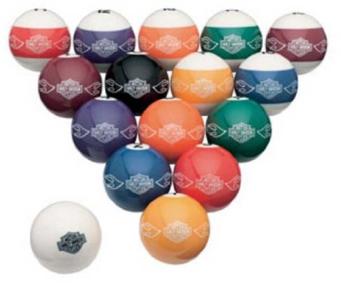 Harley-Davidson Bar & Shield Flames Billiard Ball Set HDL-10167