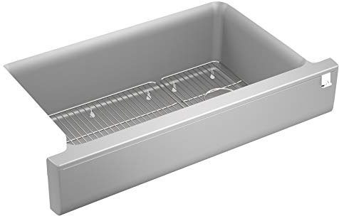Kohler K-25784-CM4 - Lavello da cucina Cairn, Lavabo Sottopiano, Grigio Opaco