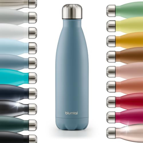 Blumtal® Borraccia Termica Charles - 750 ml Acciaio Inox Senza BPA - Bottiglia a Prova di Perdite - Borraccia Acciaio Inox - Dove Grey/Grigio Blu