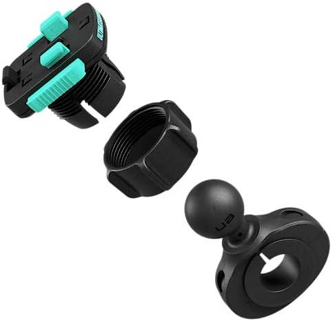Ultimateaddons fäste för motorcykelstyre med 3-spetsadapter – 1 tums boll – lätt att installera – perfekt följeslagare för äventyrliga åkare!