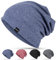 HASAGEI Mütze Herren, Slouch Beanie Damen, Leichte Dünne Mütze, Weich Baumwolle Chemo Mütze, Klassische Unisex Jersey Mütze für Frühling Herbst und Winter