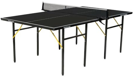 Pegasi 75% Midi Tischtennisplatte 200x98cm - Tischtennisplatte Indoor - Tischtennis - Faltbare Chassis Tischtennistisch - Faltbare Tischtennisplatte - Schwarz