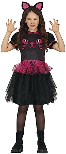 FIESTAS GUIRCA Costume da Gatto Nero Bambina - Vestito Kitty Tutu con Cerchietto Orecchie Gatto - Costumi Infantili Bambina 10-12 Anni