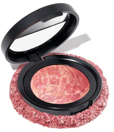 LAURA GELLER NEW YORK Baked Blush-n-Brighten Marbleized Blush for Cheeks - Natural Finish - Buildable Color (111 Summer Orchid)