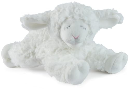 GUND Baby Nachhaltige Lammrassel Winky Lamm Stofftier Plüsch aus 100% recycelten Materialien Plüschrassel Sensorisches Spielzeug für Babys Weiß 17.8 cm