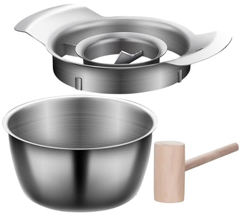 Wezalget Set di utensili per sbucciare il melograno | Sbucciatore per melograno in acciaio inox Sbucciatore per melograno antiscivolo con ciotola - Sbucciatore per melograno per cucina e casa