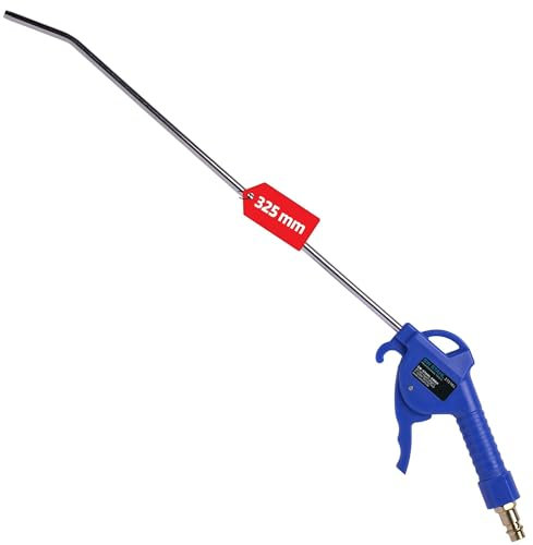 AmatoolZ Tryckluftspistol, 325 mm I tryckluft utblåspistol 6 bar I blåspistol 325 mm aluminium I rengöringspistol med tryckluft 1/4 tum anslutning I pneumatisk utblåspistol ergonomisk