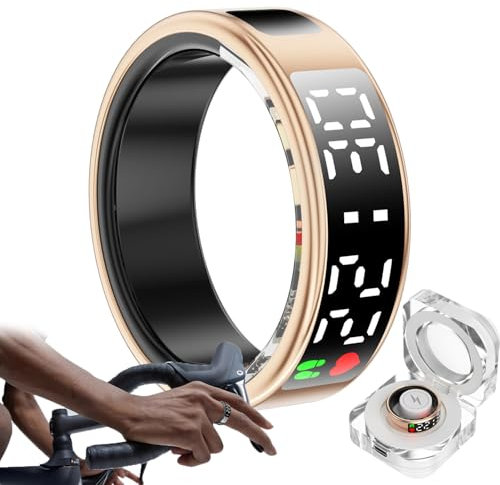 Smart Ring Health Tracker, Magnetic Charging Smart Rings, Ip68 Waterproof Wearable Fitness Tracker Ring, Med Steg, Avstånd, Kalorier, För Ios & Android, För Män Och Kvinnor Dagligen Bruk