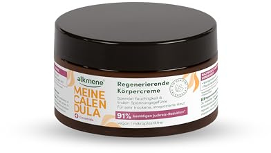 alkmene regenererande kalendula kräm för skadad och torr hud | 200 ml vegansk hudkräm lindrar klåda – kroppskräm mycket torr hud – kroppssmör