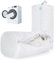 ADEHMDA Shoe Washing Machine Bag, Trainer Washing Machine Bag with Zipper, Laundry Shoe Bag for Washer & Dryer, Elongated Thicken Microfiber Fluff and Suitable for Multiple Shoe Types (2 pcs, White)