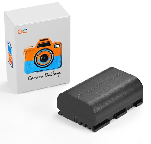 Gilonix LP-E6P 2600mAh Li-Ion Akku – Hohe Kapazität & Ersatzakku für Canon EOS R5 Mark II, R6 Mark II, 5D 6D 7D Mark II III IV, 60D, 70D, 80D – Sicher & Langlebig (Black)