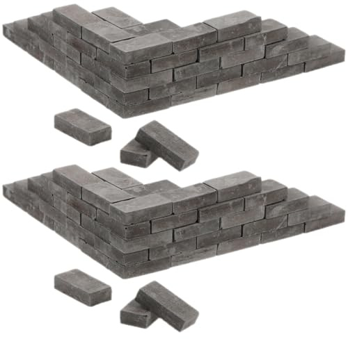 HEALSOPTHY 100pcs Scale DIY Sand Table Building Blocks for Miniature Architecture Model Artificial Bricks for Micro Landscape Bonsai Decor and Craft Construction