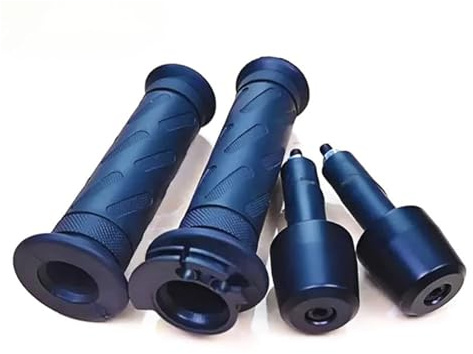 7/8 Tum 22mm Vintage EN125 GS125 För Café Racer Ombyggnads Gummihandtag Med Balansblock Motorcykelhandtag(Stil 1)