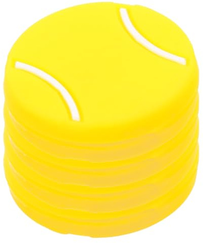 ifundom Ammortizzatore da Tennis in Silicone 4 Pezzi Giallo Smorzatore di Vibrazioni per Racchetta Accessorio Leggero per Riduzione Urti e Stabilità Gioco Tennis