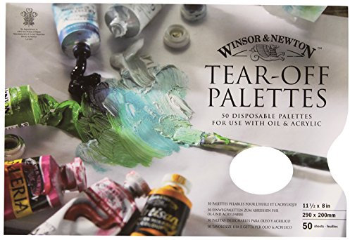 Winsor & Newton 7002018 Abreisspalette Mischpalette, Abreißpalette für Ölfarben und Acrylfarben, 29 x 21 cm