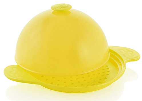 Muxel's Spätzle Set 5 in 1: Spätzlebrett, Schaber, Dampfgarer-Haube in Gelb + Rezepte