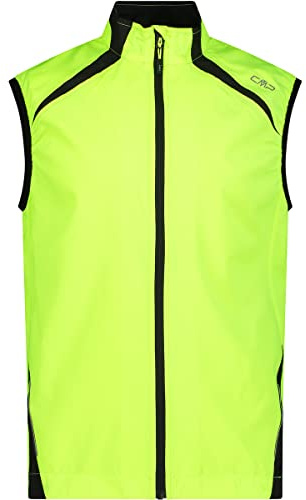 CMP Gilet Unlimitech Leggero E Antivento Gilet, Uomo, Yellow Fluo, 48