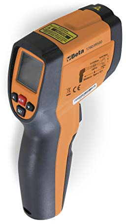 BETA - Termometro Digitale Infrarossi -50÷500°C con Doppio Puntamento Laser, Pirometro Professionale Senza Contatto con Display LCD e Emissività Regolabile per Officina e Manutenzione, 1760/IR500