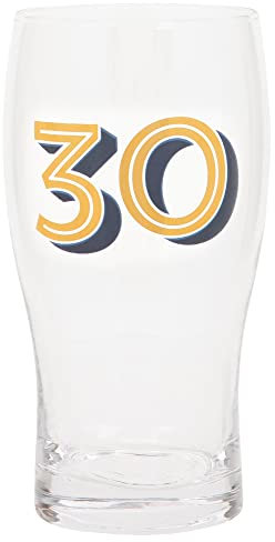 Bicchiere da pinta di birra per il 30° compleanno, oro e blu scuro - 570 ml/1 pinta