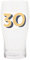 Verre à pinte de bière 30e anniversaire – Or et bleu, 570 ml / 1 pinte