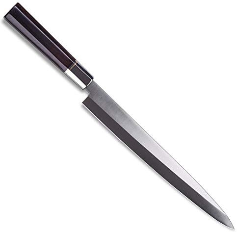 Cuchillo japonés Sashimi Yanagi Sushi Salmón de salmón Pescado Fileteado Cuchillos 5CR15 Acero Japón Chef Cocina Cocina Cuchillo Herramienta Manejo (Color : 9 inch)