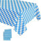2 Stück Oktoberfest Tischdecke 137 x 274cm Blau Weiß Bayern Raute Oktoberfest Party-Tischdecke Kunststoff-Wasserfest-Tischdecke für Oktoberfest Deutsche Party Geburtstag Party Dekorationen