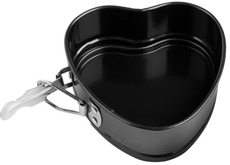 Tabanzhe 4 Inch Heart Shaped Cake Tin - Baking Accessories Food Grade Durable Carbon Steel Cake Tin High Temperature Resistance Bottom Detachable Easily Demold