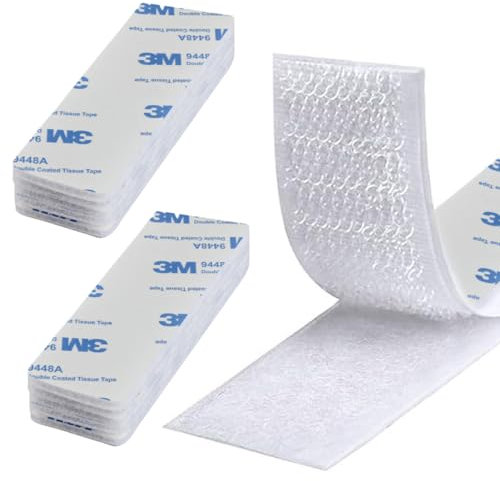 10 Piezas de Cinta Adhesiva Doble Cara Extrafuerte Rectangular, Reutilizable y Resistente para Hogar, Oficina y Bricolaje, Fijación Segura en Múltiples Superficies (3x10cm, Rectángulo)