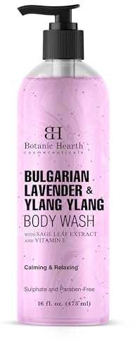 Botanic Hearth - Fornisce un'esperienza di doccia aromatica: il gel da bagno alla lavanda bulgara e ylang ylang di Botanic Hearth per donne e uomini migliora l'esperienza complessiva della doccia e