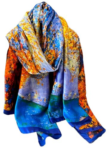 FAIRYGATE Schal Damen Seidentücher Satin Stola Bandana Seidentuch Schals Haartuch Vierecktuch Seide Tuch Seiden Nickituch Tücher Hals Kopftuch 180 x 90cm 18026