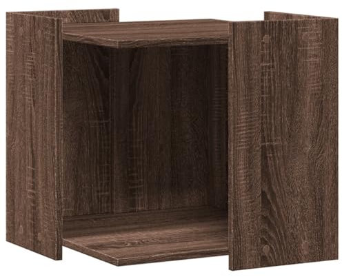vidaXL Katzenklo Schrank, Katzenschrank Katzentoilette, Beistelltisch Katzenhaus, Katzenmöbel Verstecktes Design, Braun Eichen-Optik Holzwerkstoff