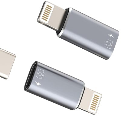 Ljudadapter OTG USB C-kontakt hona till Lightning-hane (set med 2) för iPhone14 13 12 uttag certifierad för Apple MFI för iPad kontaktkabel överföring filer nyckel surfplatta omvandlare enhet