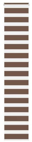 vidaXL Zebrarollo Braun 50x230 cm Stoffbreite 45,9 cm Polyester, Zebra-Rollo, Doppelrollo, Zebra-Jalousie für Fenster, Doppelrollo, Zebra-Rollo