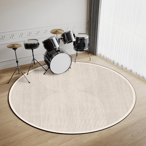 Z·Bling Alfombra Bateria Redonda 100cm,Alfombra para Bateria Acustica Antideslizante,Alfombra para Batería,Alfombra Bateria Electronica (Multicolor B)