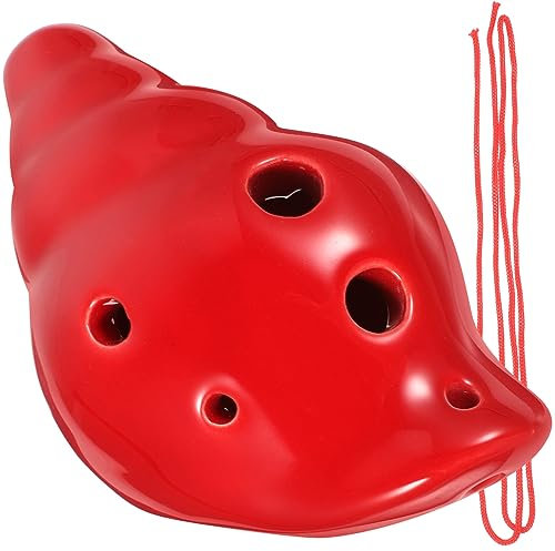 VICASKY Okarina-flöte in Muschelform Okarina-instrument Aus Keramik Übungsblasinstrument Für Anfänger Und Junge Mädchen