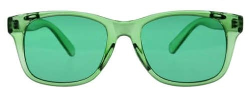 BioWaves Colored Lens Color Therapy Glasses - Classic Style (Green)