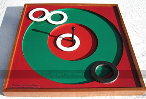 Masters Pub Quoits board with 4 rubber Pub quoits