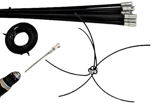 Rotobrush E.com – Brosse Nettoyeur de Cheminee de 120 mm à 400 mm de section kit de ramonage cheminée à bois, rotation avec perceuse 6/9/12/15 mètres – utilisable sur métal et brique