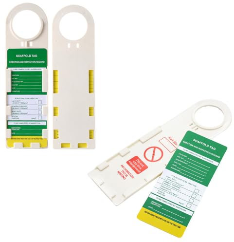 POFET 10 Pcs Scaffold Status Holder and Tags Scaffolding Safety Inspection Tags Do Not Use Scaffold Tags Warning Sign